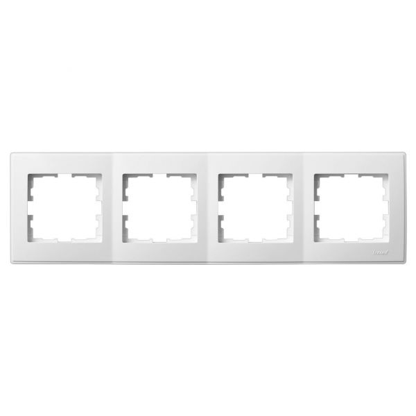705-0200-149 LESYA Рамка 4-я горизонтальная б/вст. белая LEZARD