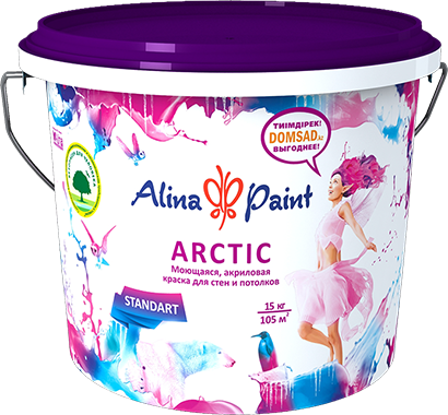 Краска акриловая водоэмульсионная ALINA  Arctic